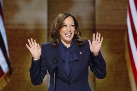 Kamala Harris officially accepts Democratic presidential .